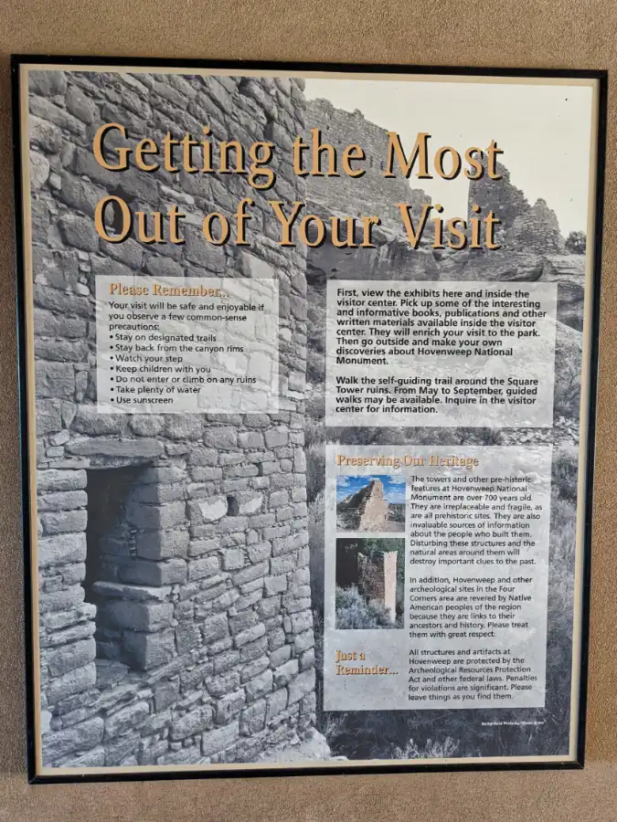 Exhibit at Hovenweep National Monument Southeast Utah 1