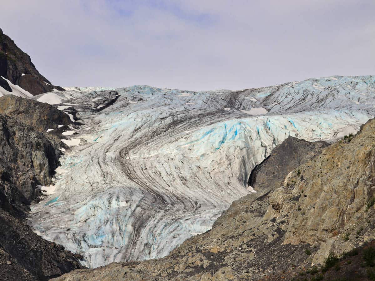 Exit Glacier from Overlook Trail Kenai Fjords National Park Seward Alaska