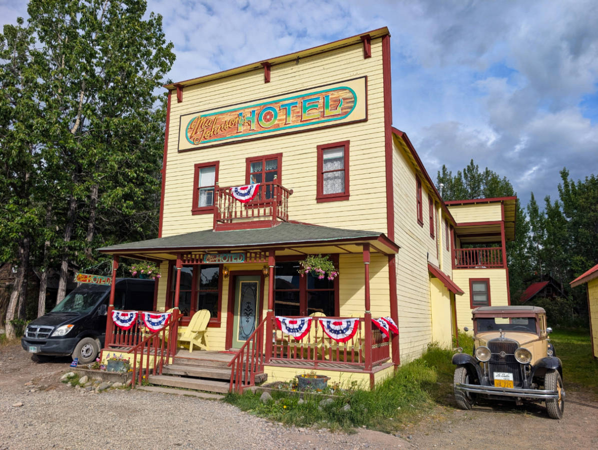 Exterior of Ma Johnsons Hotel McCarthy Lodge Resort Alaska