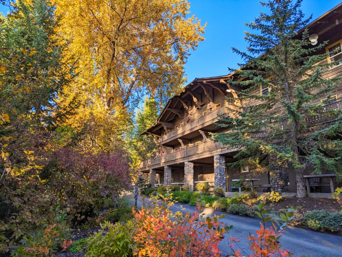 Exterior of Belton Chalet Railway Hotel West Glacier National Park Montana 4