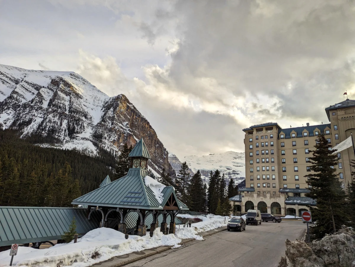 Exterior of Fairmont Chateau Lake Louise Banff Alberta 2