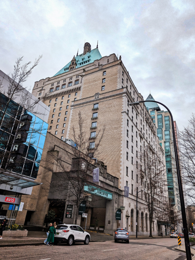 Exterior of Fairmont Hotel Vancouver Downtown Vancouver BC 3