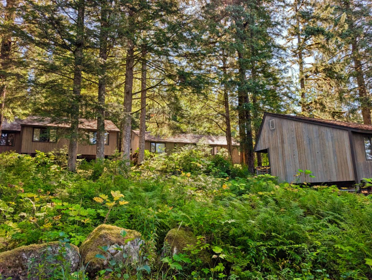 Exterior of Glacier Bay Lodge in Glacier Bay National Park Gustavus Alaska 6