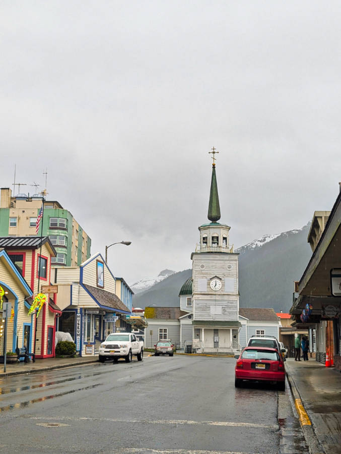 Exterior of St Michaels Russian Orthodox Church in Sitka Alaska