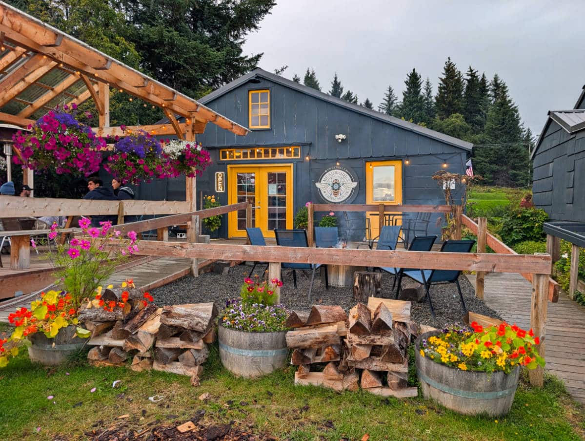 Exterior of Sweetgale Meadworks and Cider House in Homer Alaska 1