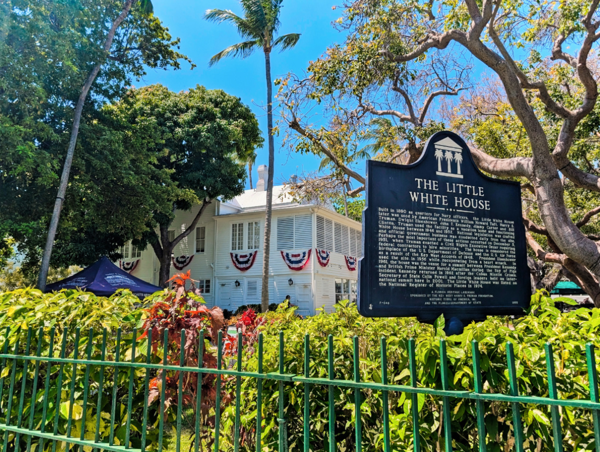 Exterior of Truman Little White House Key West Florida Keys 1