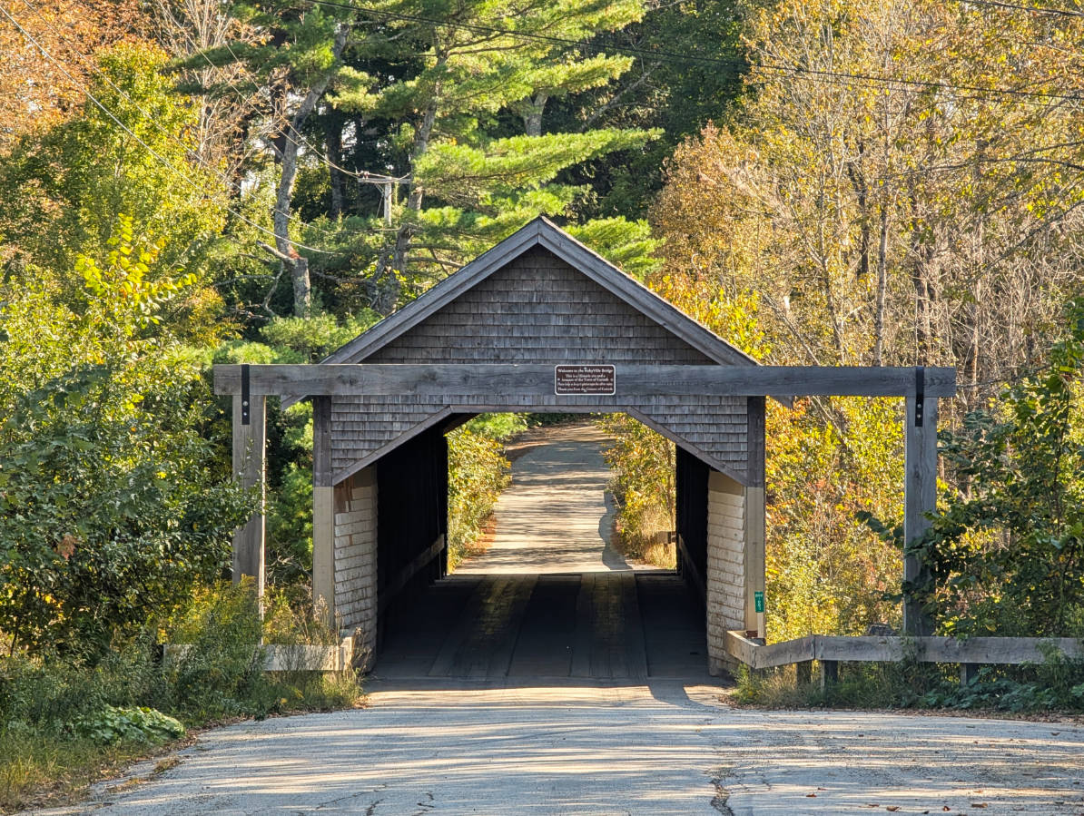 Fall Colors at Robyville Covered Bridge Highland Maine