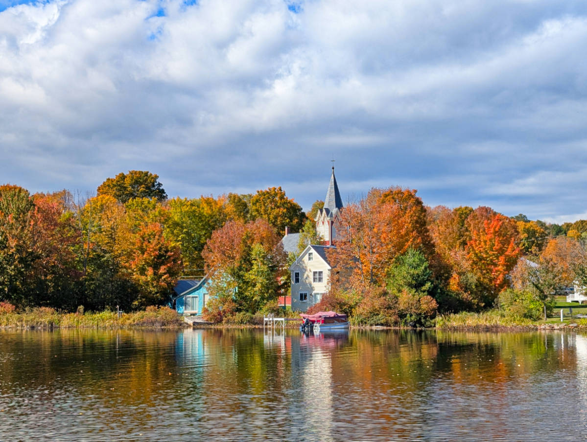 Fall Colors on Hebron Lake in Monson Maine