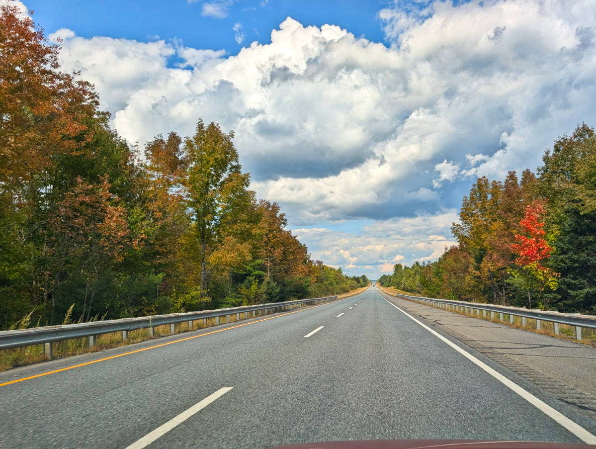 Fall Colors on Highway to Millinocket Highlands Maine 1