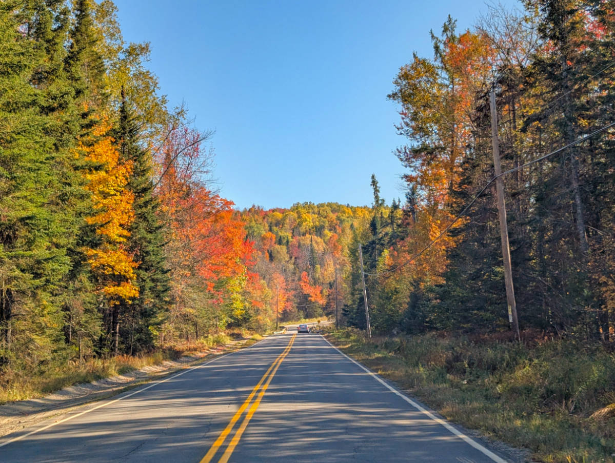 Fall Colors on road to Rockwood Moosehead Lake Greenville Maine