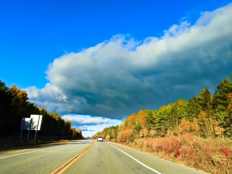 Fall Colours on highway in Nova Scotia 1