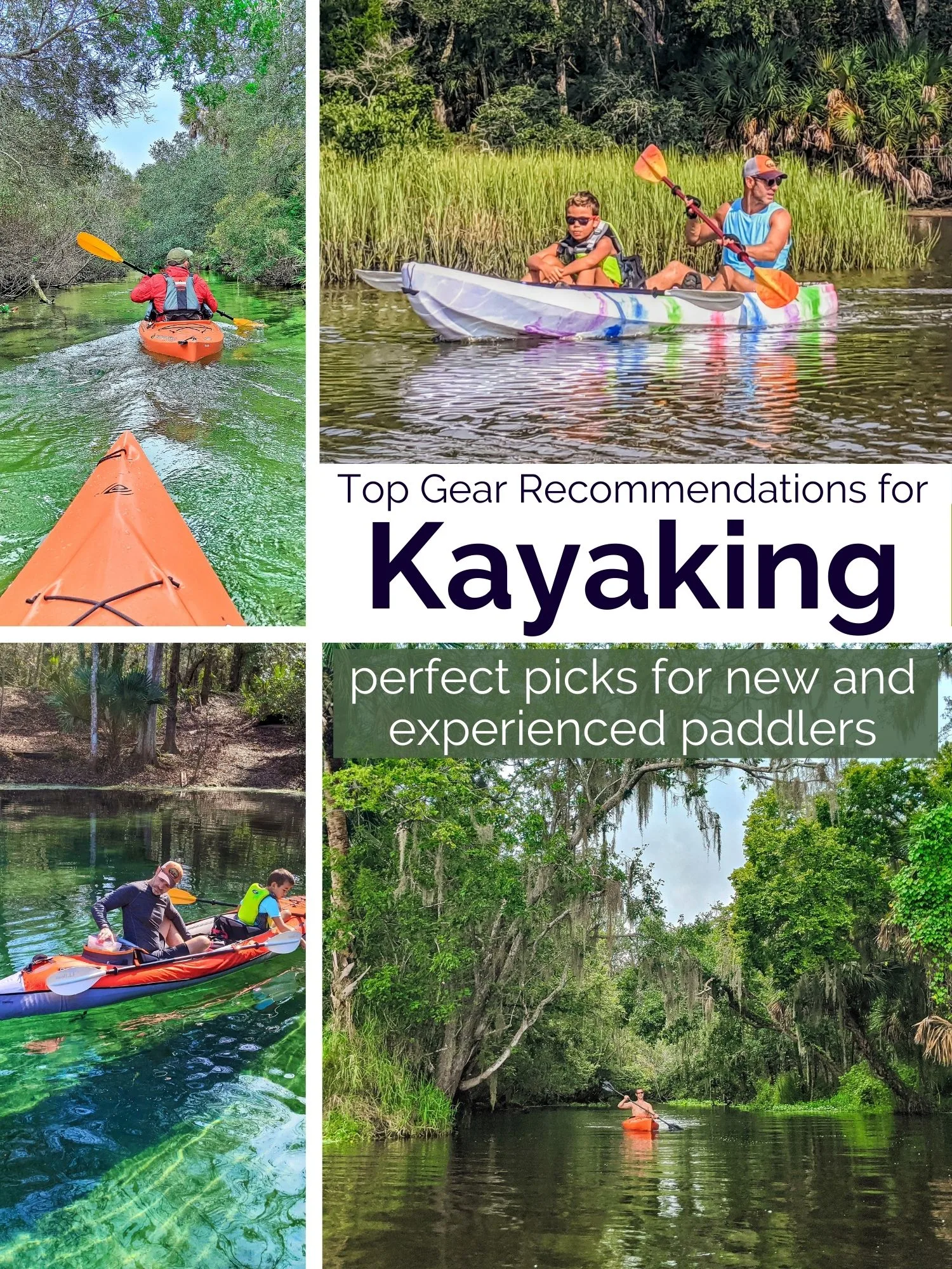 Top kayaking gear recommendations for new or experienced paddlers, from single kayaks to inflatables. Top picks for tandem kayaks and how to transport paddling gear.