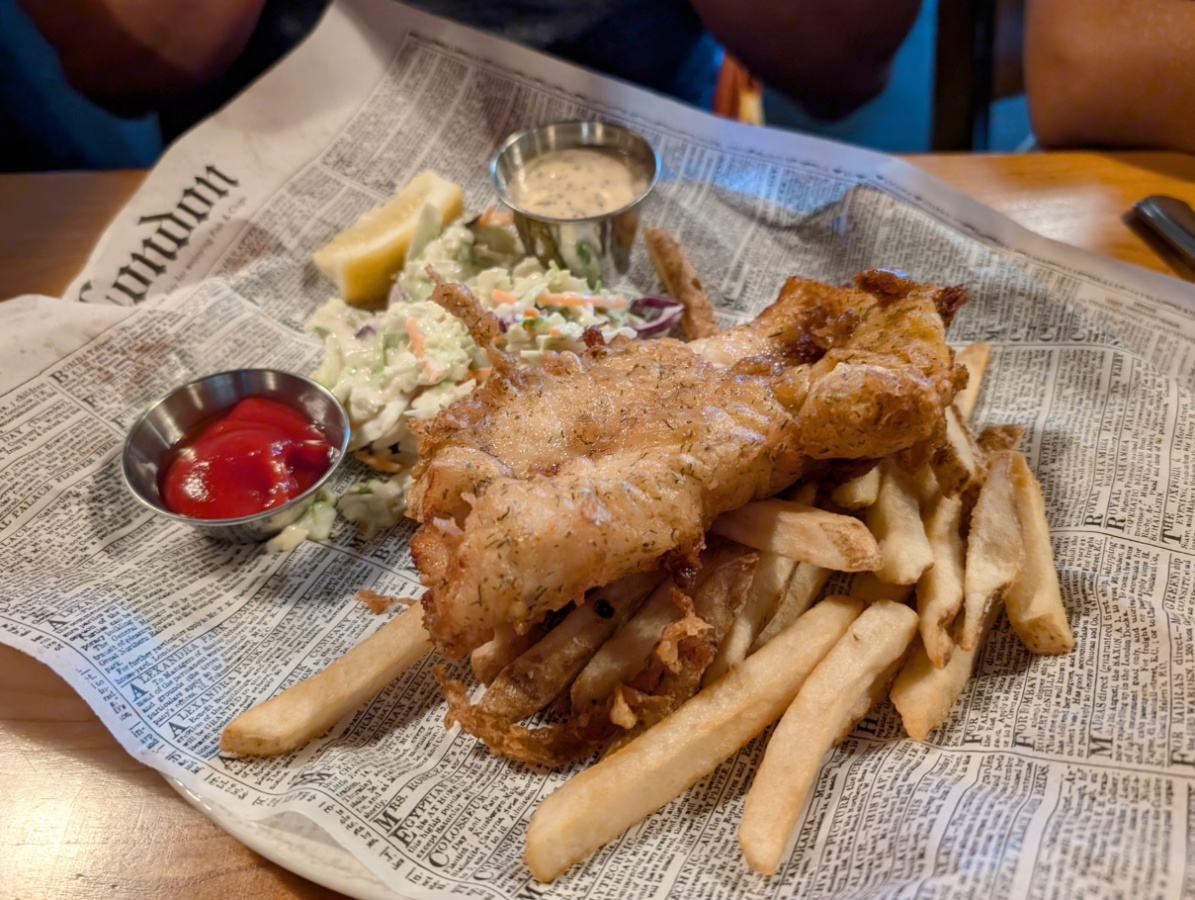 Fish and Chips at Resurrection Roadhouse Seward Windsong Lodge Seward Alaska 1