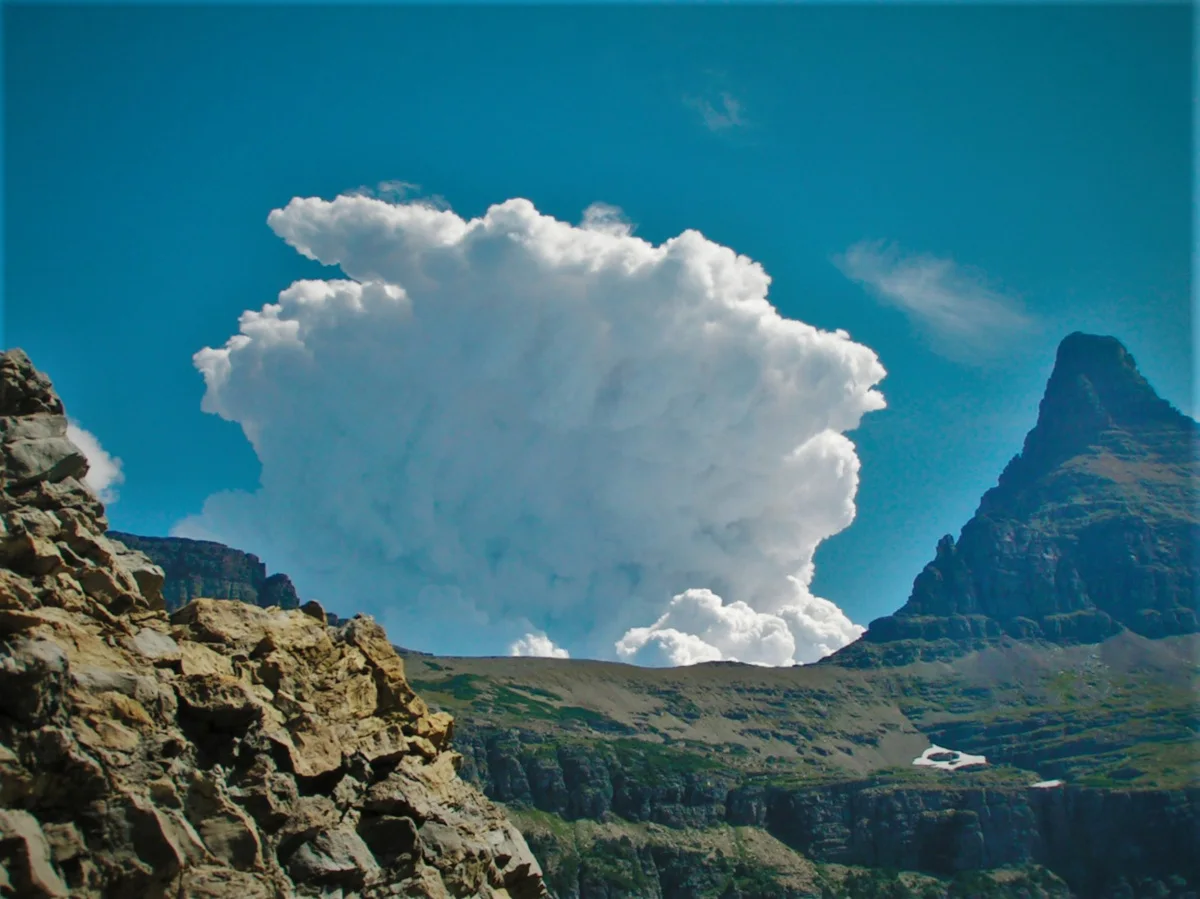 Forest Fire Cloud Logan Pass Glacier National Park 1