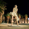 Forever Marylin Statue at Night in Palm Springs California 2