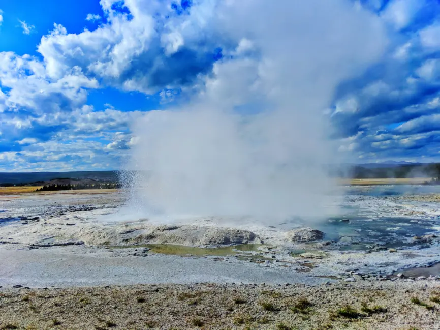 Fountain Geyser at Fountain Paint Pots Yellowstone NP 1