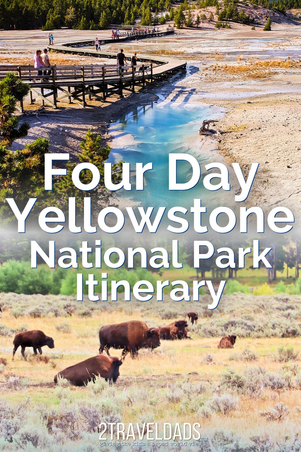 This four day Yellowstone itinerary is ideal for either first time visitors or long time fans of the National Park. Each day offers both unique geysers and wildlife opportunities and is flexible based on where you're staying at Yellowstone National Park.