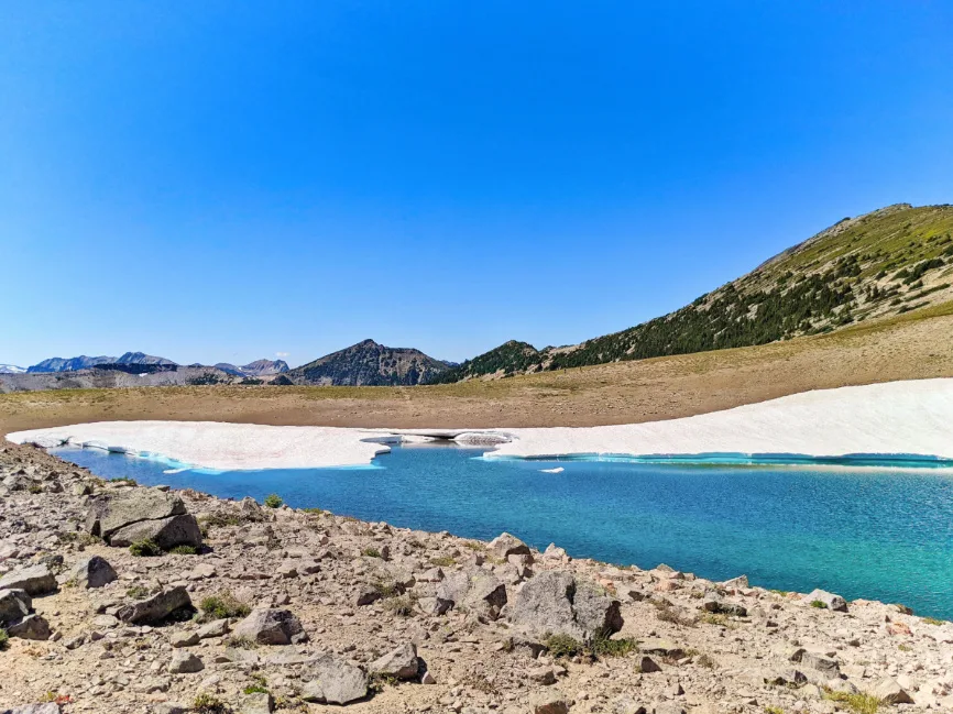 Frozen Lake at Sunrise Mount Rainier National Park Washington 2