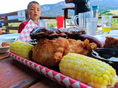 Full BBQ Dinner at Gallatin River House BBQ Big Sky Montana 1