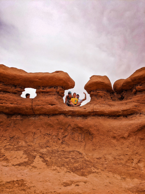 Full Taylor Family Hiking at Goblin Valley State Park Green River Utah 1