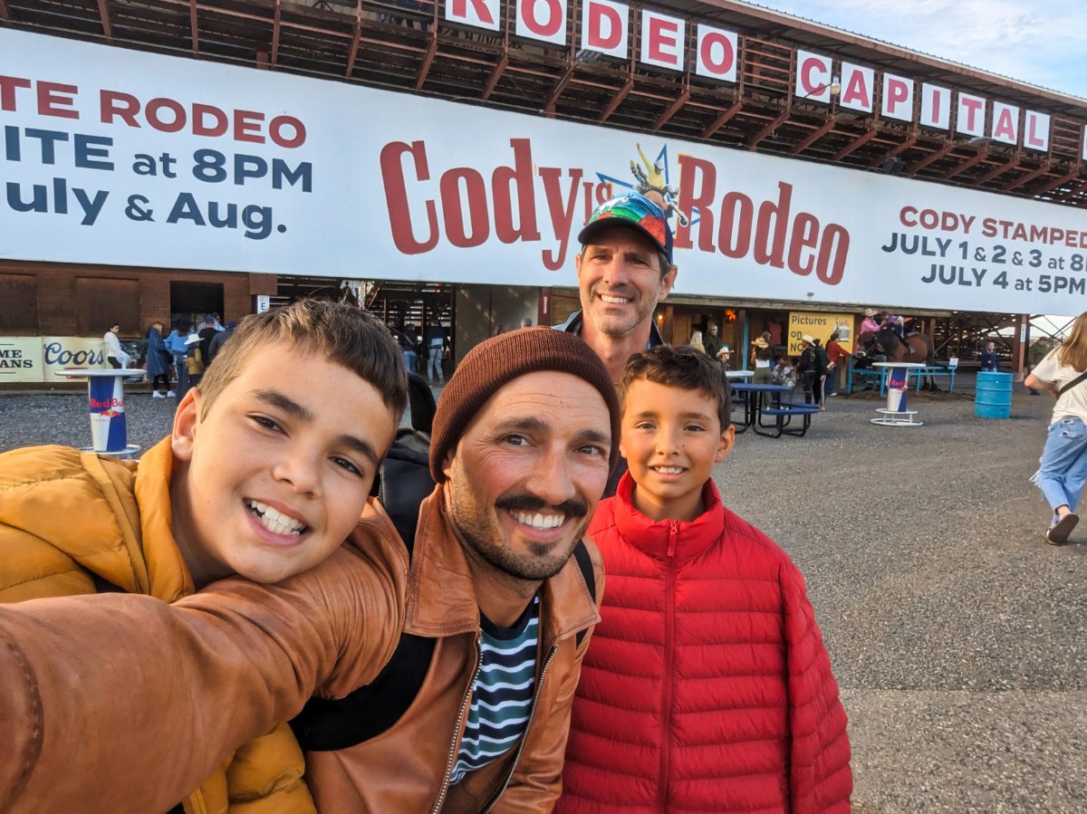 Full Taylor Family at Cody Nite Rodeo Cody Wyoming 1