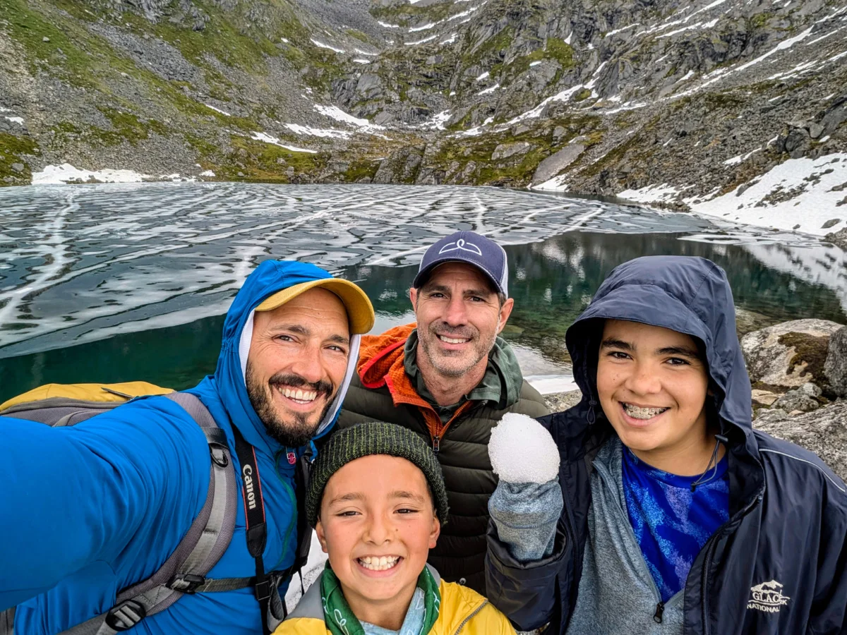 Full Taylor Family at Gold Cord Lake Independence Mine State Park Palmer Alaska 1