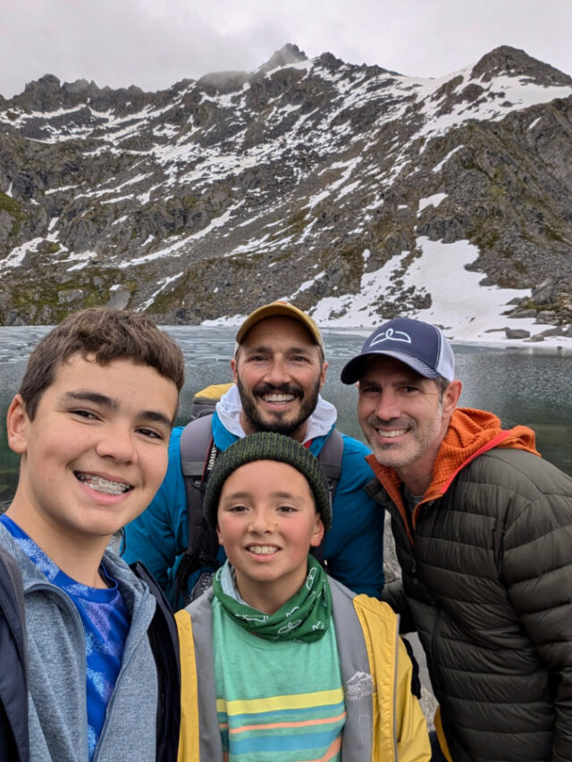 Full Taylor Family at Gold Cord Lake Independence Mine State Park Palmer Alaska 2