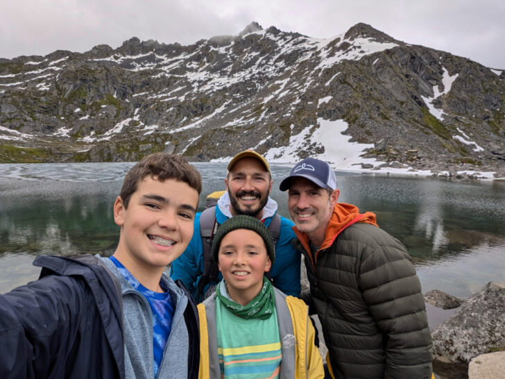 Full Taylor Family at Gold Cord Lake Independence Mine State Park Palmer Alaska 2