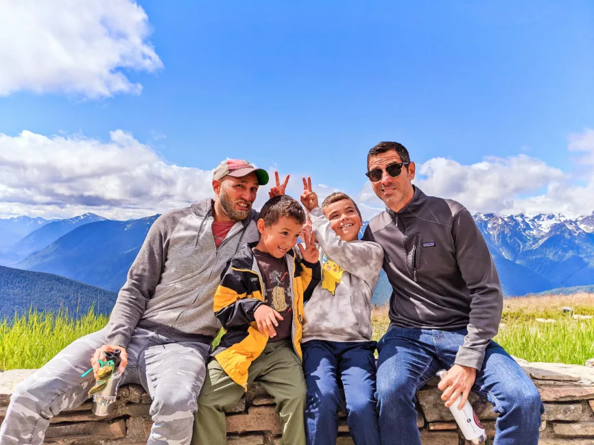 Full Taylor Family at Hurricane Ridge Olympic National Park Washington 2