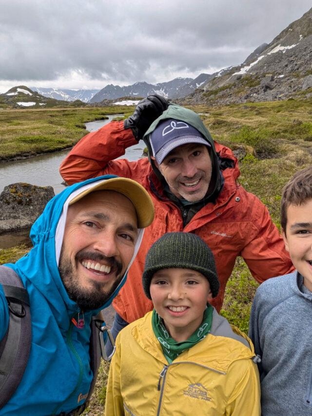 Full Taylor Family at Lane Basin Trail Archangel Valley Palmer Alaska 1
