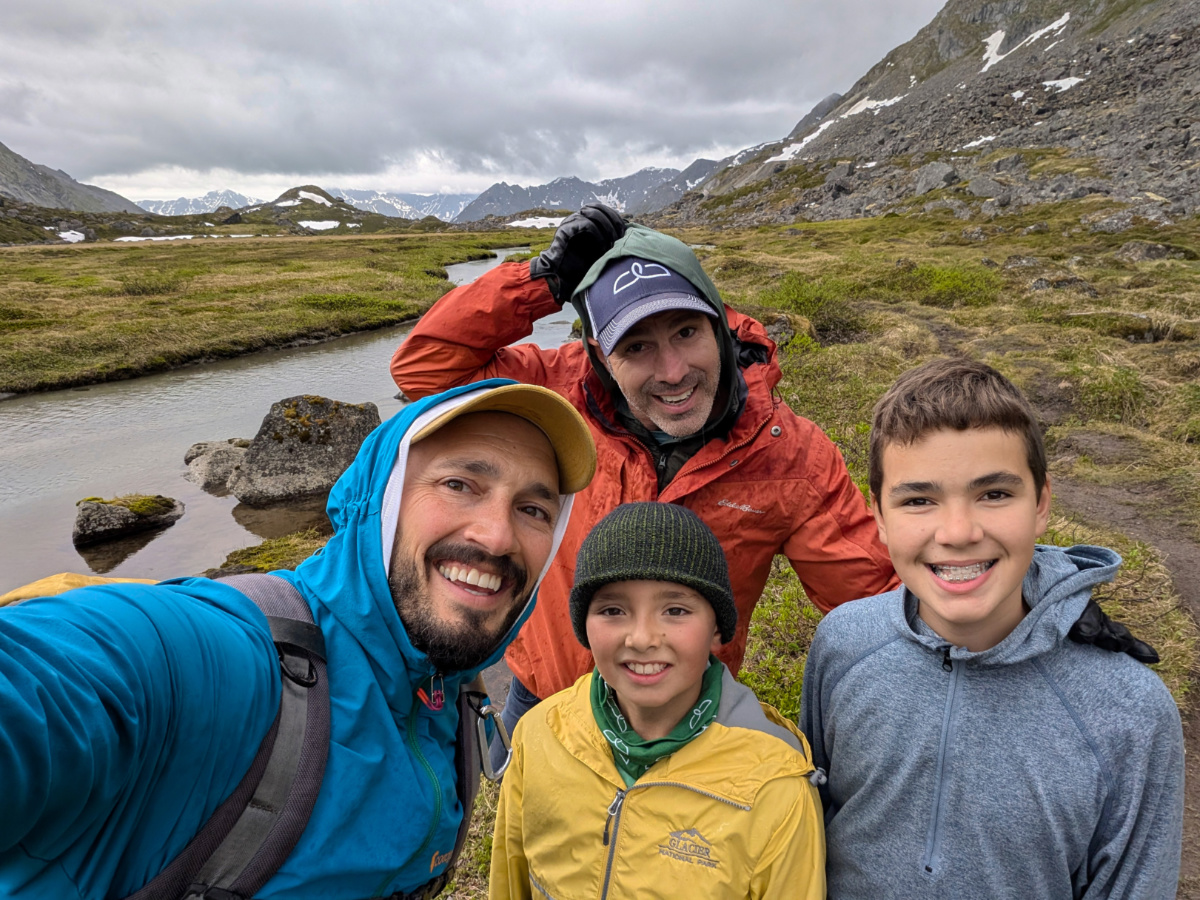 Full Taylor Family at Lane Basin Trail Archangel Valley Palmer Alaska 1