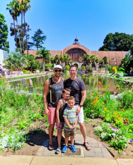 Full Taylor Family at Lily Pond Balboa Park San Diego California 1