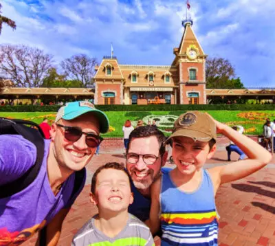 Full Taylor Family at Main Street Station Disneyland Anaheim California 1