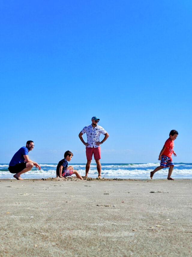 Full Taylor Family at Ocean Hammock Park Saint Augustine Beach Florida 1