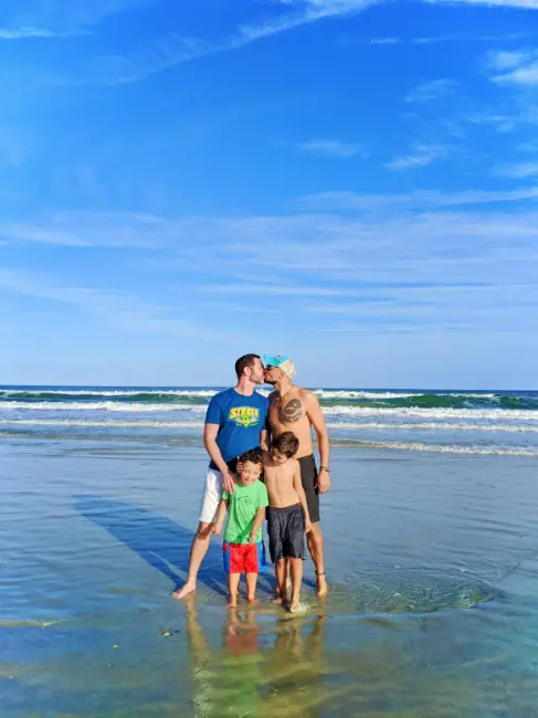 Full Taylor Family at Ocean Hammock Park Saint Augustine Beach Florida 12