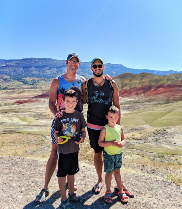 Full Taylor Family at Painted Hills John Day Fossil Beds NM Oregon 1