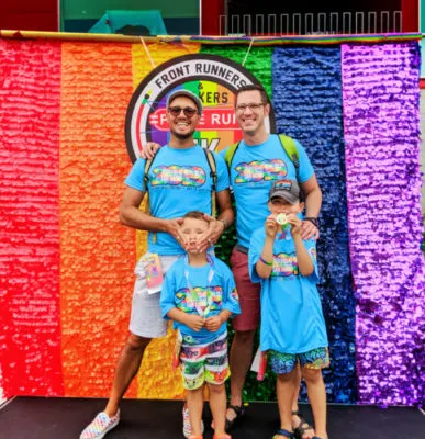 Full Taylor Family at Pride 5k San Diego California 2