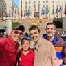 Full Taylor Family at Prometheus Fountain at Rockefeller Center New York City 1