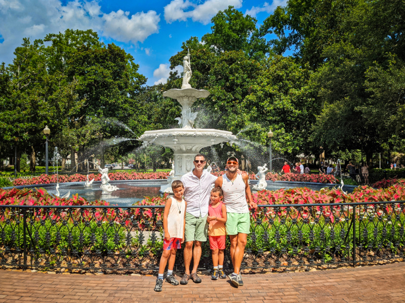 Full Taylor Family at White Fountain at Forsyth Park Historic District Savannah Georgia 1