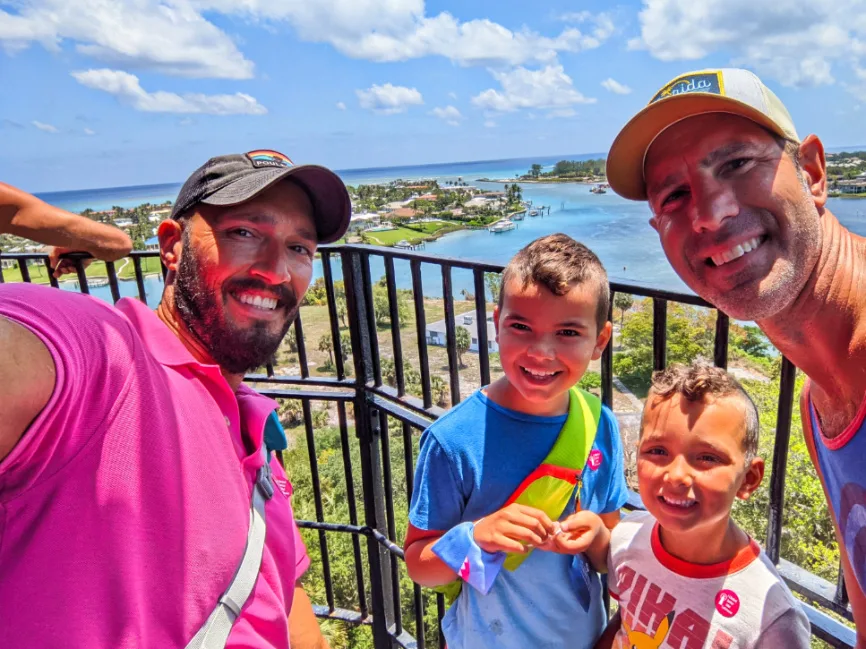 Full Taylor Family at top of Jupiter Inlet Lighthouse Jupiter Palm Beach County Florida 2