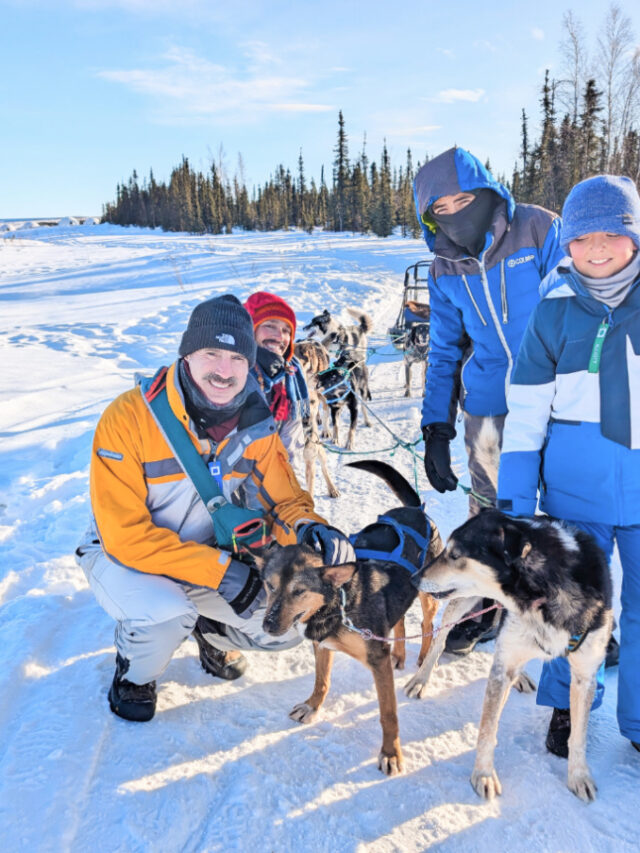 Full Taylor Family dogsledding at Borealis Basecamp Fairbanks Alaska 2