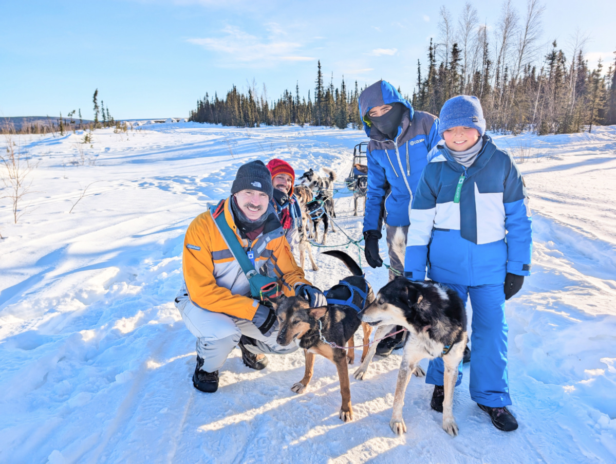 Full Taylor Family dogsledding at Borealis Basecamp Fairbanks Alaska 2