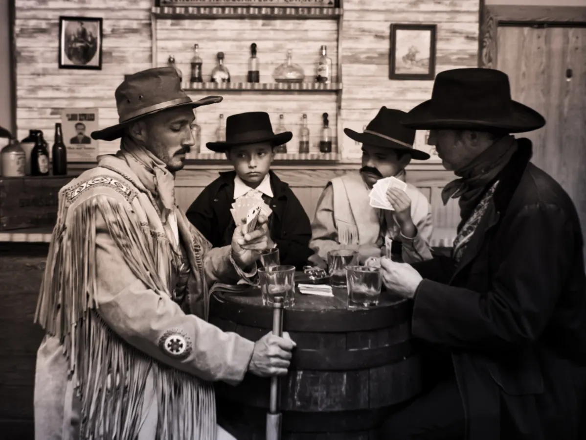 Full Taylor Family doing Old West Photo Shoot at Way Back When Studio Cody Wyoming 5