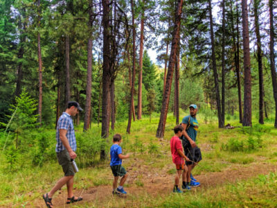 Full Taylor Family hiking Steins Pillar Trailhead outside Prineville Oregon 7