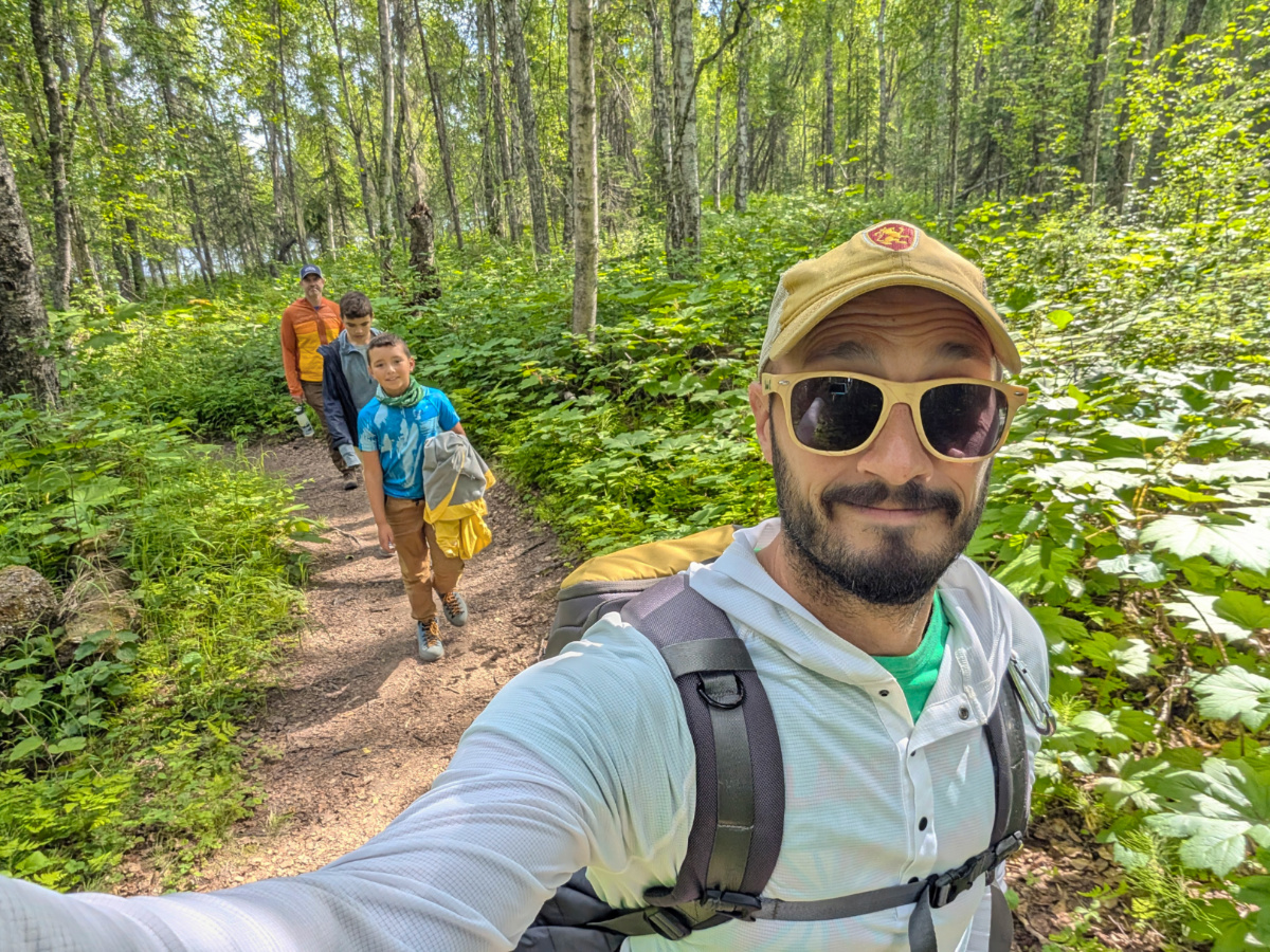 Full Taylor Family hiking at XY Lakes Talkeetna Alaska 1b