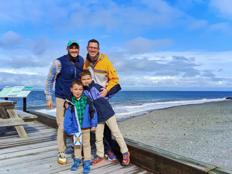 Full Taylor Family in Hall's Harbour Bay of Fundy Nova Scotia 1