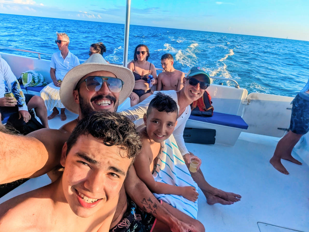 Full Taylor Family on Fury Double Dip Snorkel Tour Key West Florida Keys 1