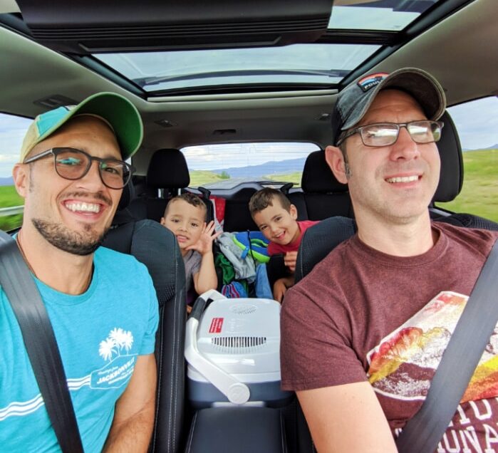 Full Taylor Family on road trip through Montana 1