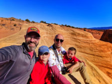Full Taylor Family on rocks at Devils Garden Grand Staircase Escalante Utah 2
