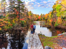 Full Taylor Family with Fall Colours on Shubie Park Canals Pond Dartmouth Halifax Nova Scotia 2